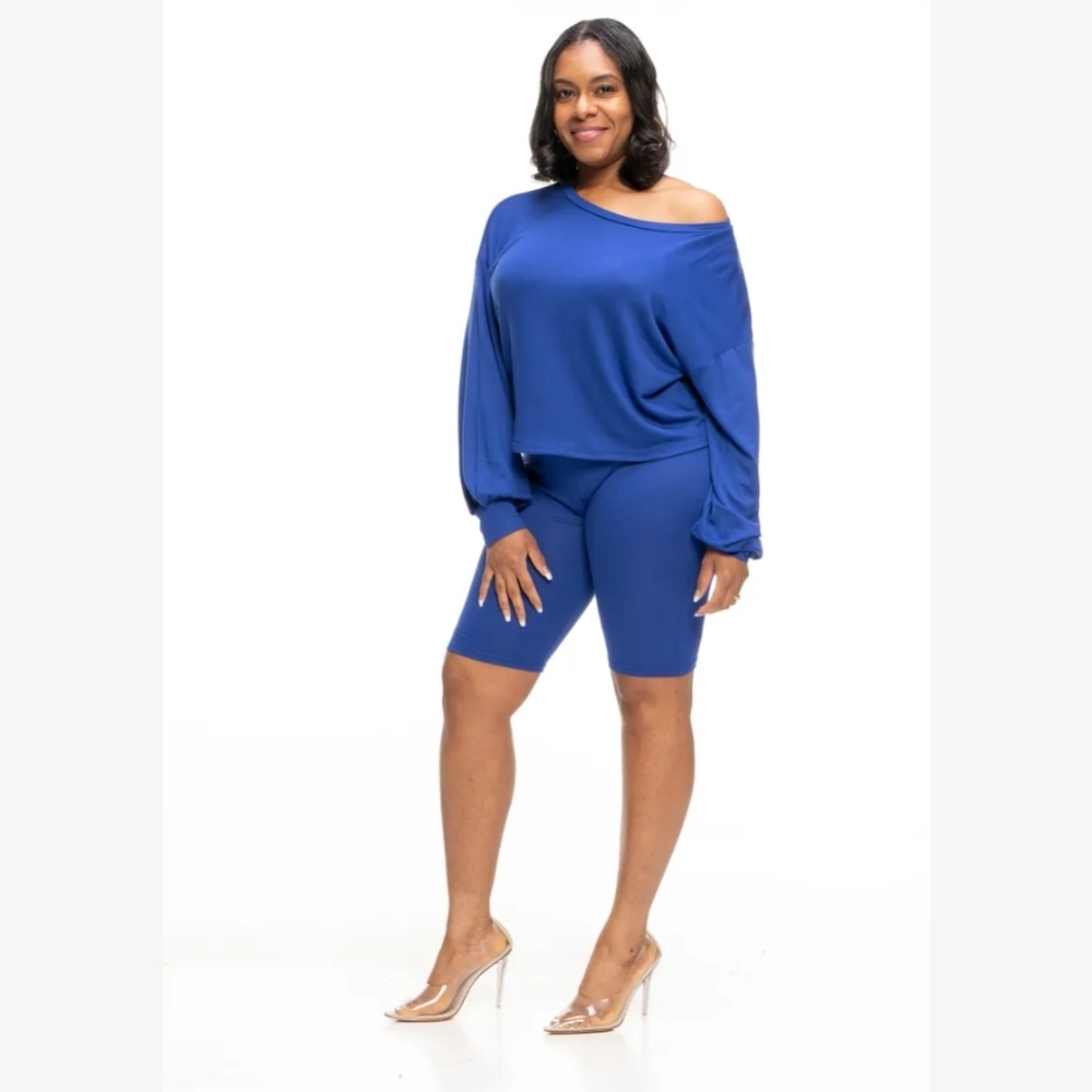 Royal Blue BIker Set